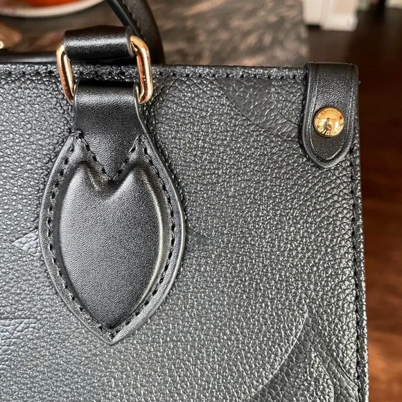 Black Monogram Tote Bag - Picture 2 of 11